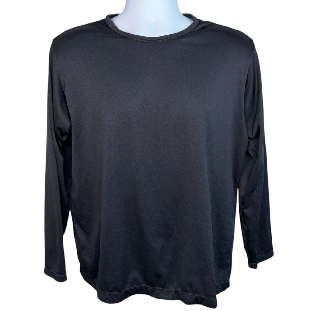Vintage Patagonia Capilene Shirt Sz L Black Long Sleeve Made in USA 90s Gorpcore - Picture 2 of 7